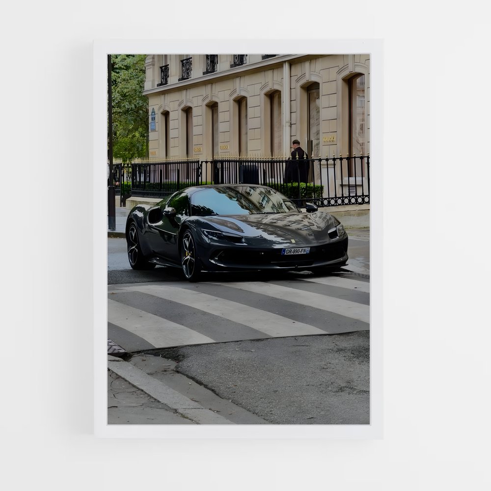 Poster Gtb Noire – affiche Ferrari (vue 3)